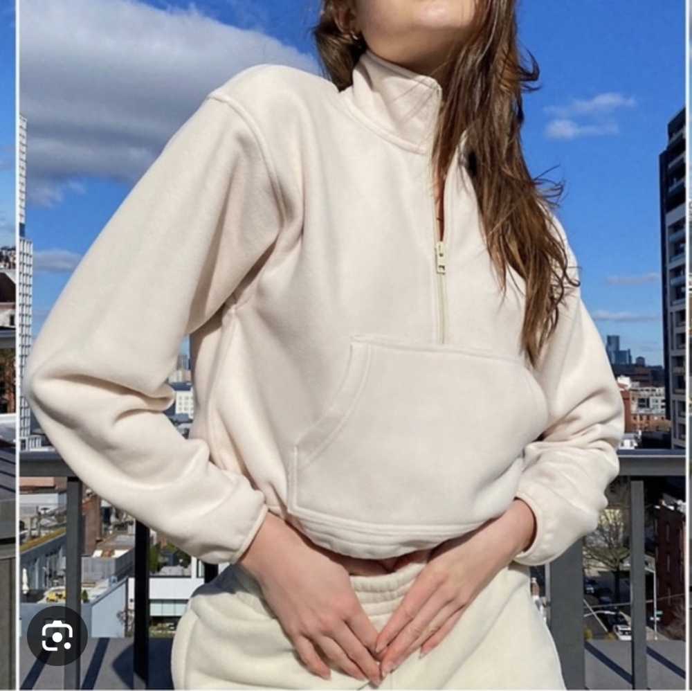 Aritzia polar fleece half zip